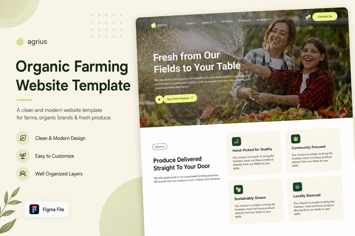 Agrius – Agriculture Landing Page