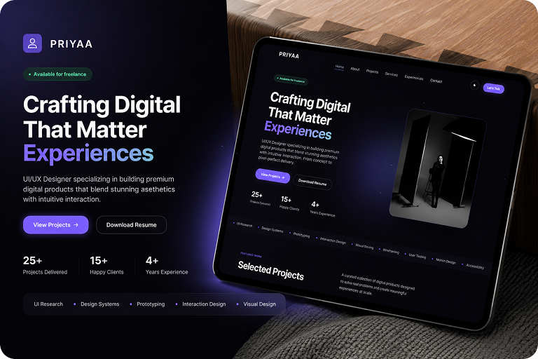 Creative Portfolio Landing Page