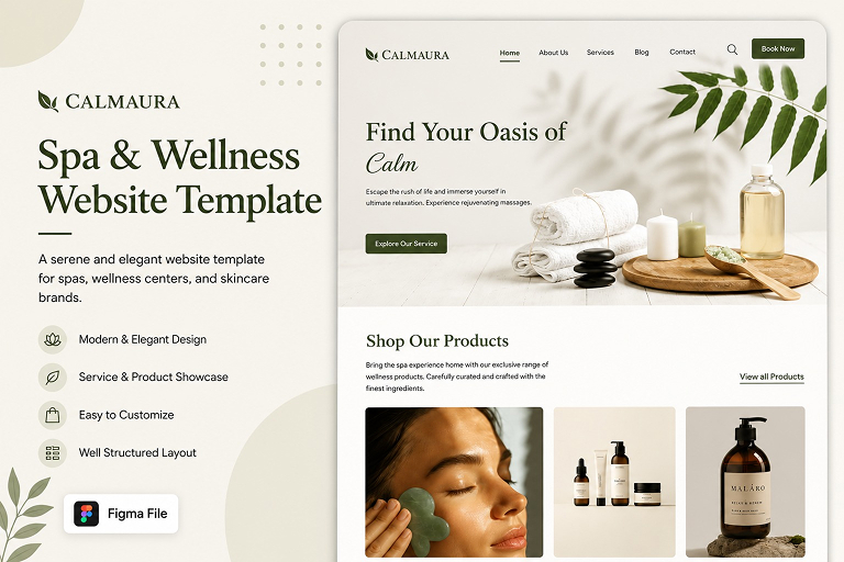 Calmaura – Wellness & Spa Website
